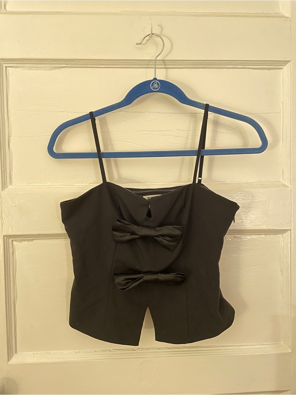 Future Collective Black Bow Corset Top